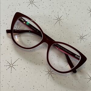 Burgundy Cat Eye Frames